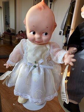 Vintage Collectable 1986 Style Kewpie Doll with Bible book Dress-Up Toy, 11, 5”